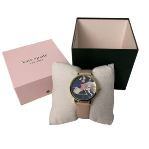 Kate Spade Womens Watch Going Places Pink Leather Strap